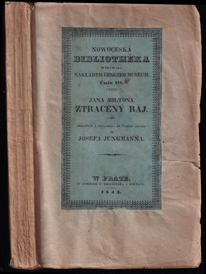 Book Cover: Milton, J. (1667): Ztracený ráj